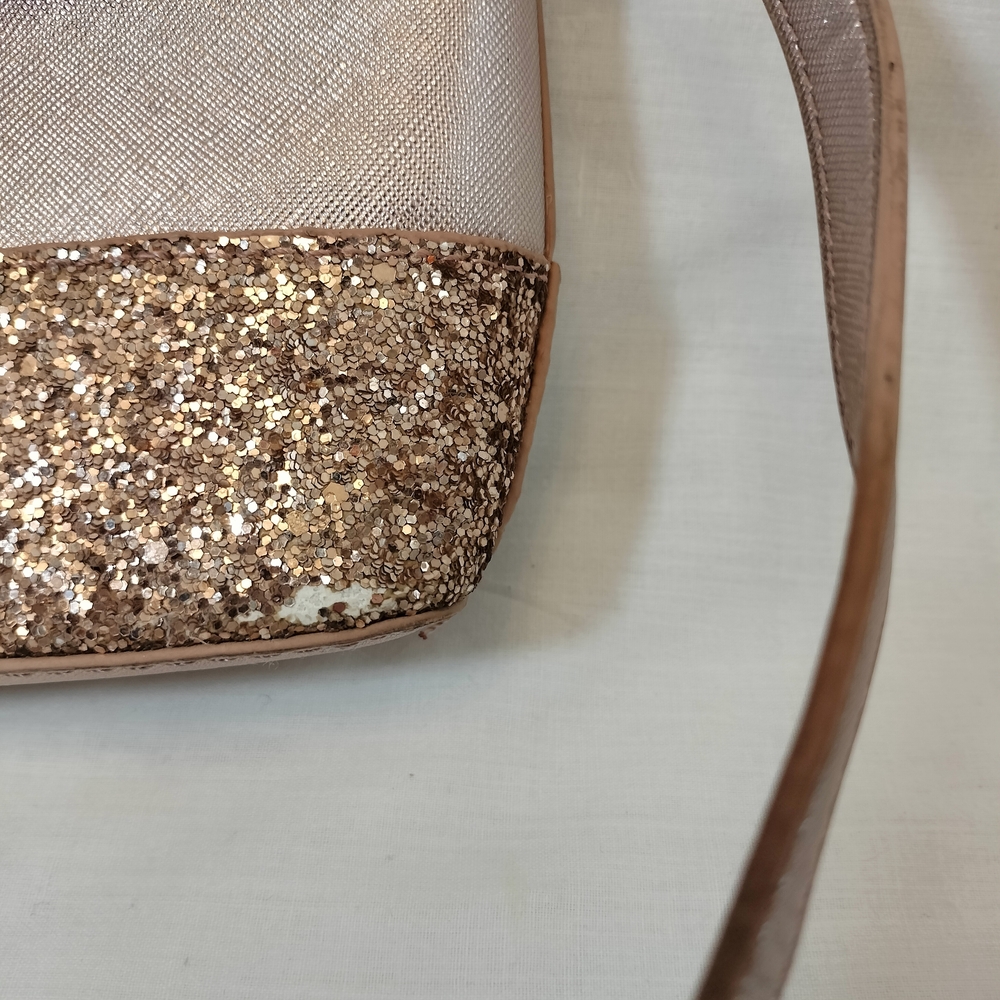 Kate‎ Spade Rose Gold Glitter Crossbody Bag - Picture 9 of 10
